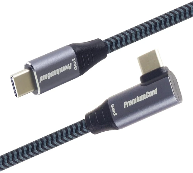 Alt view image 4 of 7 - PremiumCord USB-C 3.2 Gen 2x2 Connection Cable, Superspeed Data Cable Up to 20Gbit/s, Charge Up to 5A, Power 100W, Supports PD3.0 / QC4.0, USB 3.2 Generation 2x2, Black, Length 3 m