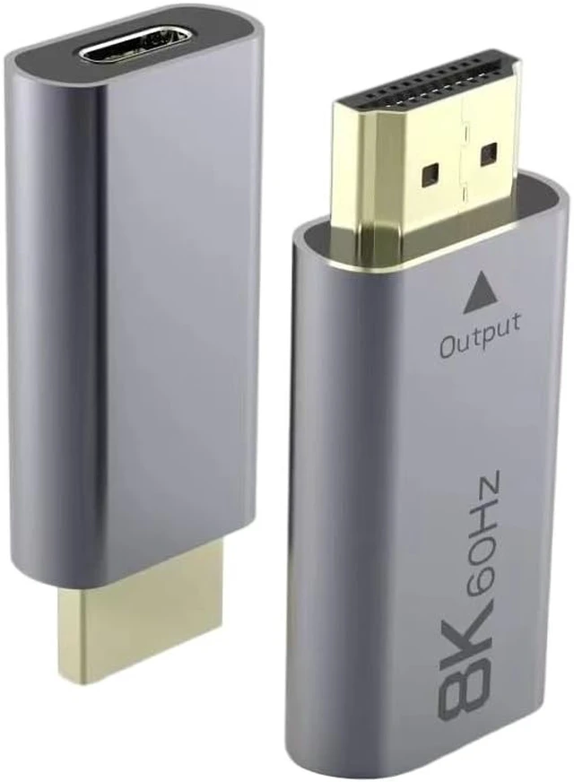 Alt view image 3 of 7 - PremiumCord 8K USB-C to HDMI Adapter F/M, HDMI 2.1, UHD 8K 4320p 60Hz, 4K 2160p 144Hz, HDR10+, HDCP 2.3, 48 Gbps, Aluminium Housing, Space Grey
