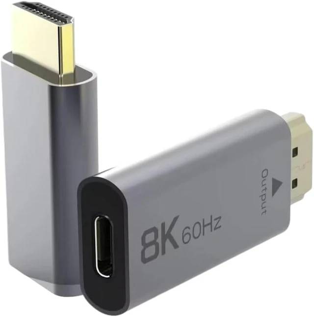Alt view image 4 of 7 - PremiumCord 8K USB-C to HDMI Adapter F/M, HDMI 2.1, UHD 8K 4320p 60Hz, 4K 2160p 144Hz, HDR10+, HDCP 2.3, 48 Gbps, Aluminium Housing, Space Grey