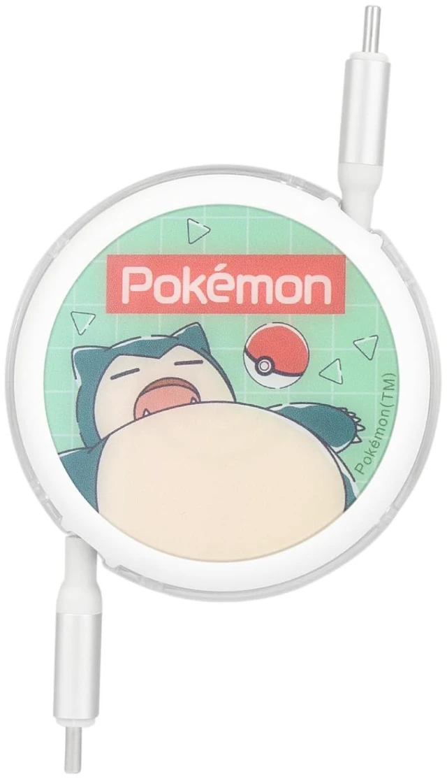 Main image of (Gourmandise) Gourmandies POKE-915D Pokemon PD60W Compatible, USB 2.0 Reel Type C Cable, Snorlax