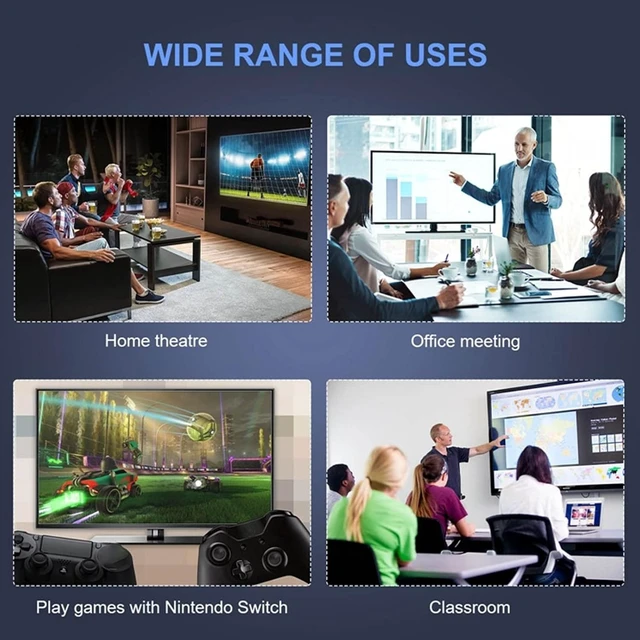 Alt view image 6 of 7 - Septpenta Displayport 1.4 to HD Multimedia Interface, 8K 30Hz or 4K 120Hz, Mirror and Expansion Mode Support, Gold Plated Connector Aluminum Shell, 6 Feet Long Length