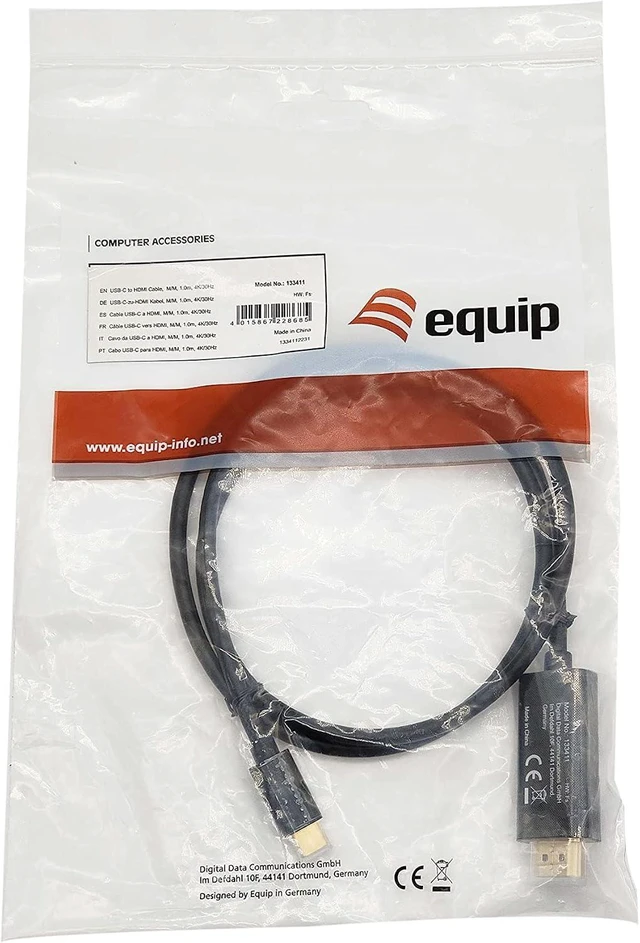 Alt view image 4 of 6 - Equip 133411 USB-C to HDMI Cable M/M 1.0m 4K/30Hz