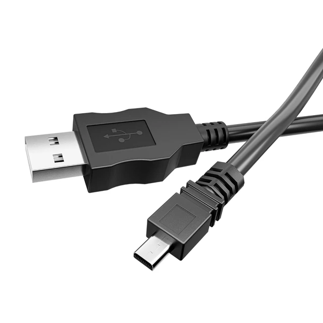 Alt view image 2 of 7 - Replacement USB Camera Transfer Data Sync Charger Charging Cable Cord for Panasonic Lumix Camera DMC-G7 DMC-S5 DMC-ZS25 DMC-TZ35 ZS40 TS30 SZ3 TZ8 TZ11 TZ15 TZ24 F2 FH25 GF3 GF5 GX1 FH4 & More (Black)