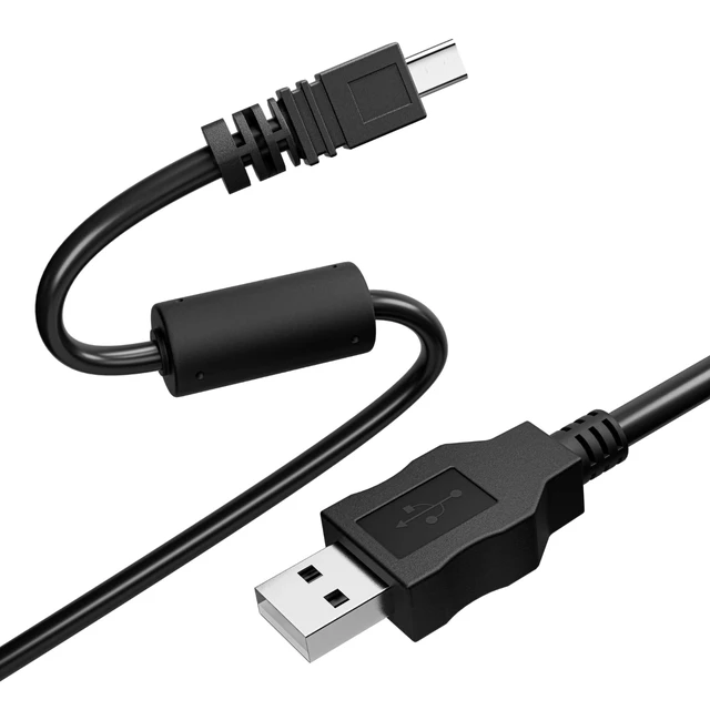 Alt view image 3 of 7 - Replacement USB Camera Transfer Data Sync Charger Charging Cable Cord for Panasonic Lumix Camera DMC-G7 DMC-S5 DMC-ZS25 DMC-TZ35 ZS40 TS30 SZ3 TZ8 TZ11 TZ15 TZ24 F2 FH25 GF3 GF5 GX1 FH4 & More (Black)