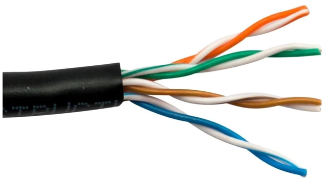 Main image of Simply45 Cat5e UTP Cable, 24 AWG, 350 MHz, 1000 ft, Black