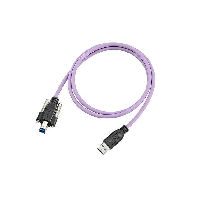 Alt view image 2 of 5 - USB3.0 Type A to Locking USB-B Cable, High Flex Drag Chain Shield, 3m/10ft