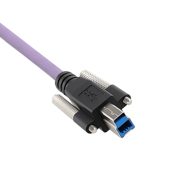 Alt view image 3 of 5 - USB3.0 Type A to Locking USB-B Cable, High Flex Drag Chain Shield, 3m/10ft