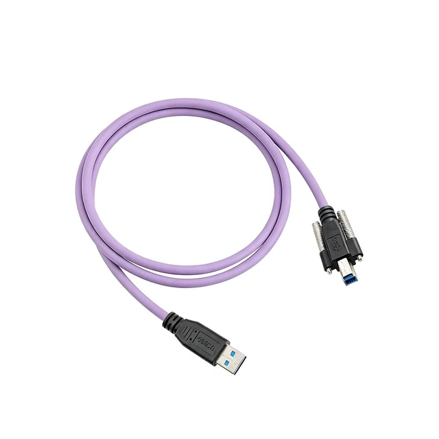 Alt view image 4 of 5 - USB3.0 Type A to Locking USB-B Cable, High Flex Drag Chain Shield, 3m/10ft