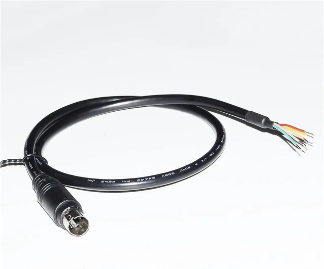 Alt view image 2 of 4 - PLC Programming Cable MINI DIN 4PIN 5PIN 6PIN 8PIN MD4 MD5 MD6 MD8 Male Connector PLC Programming Breakout Cable(8m,MD 4-PIN)