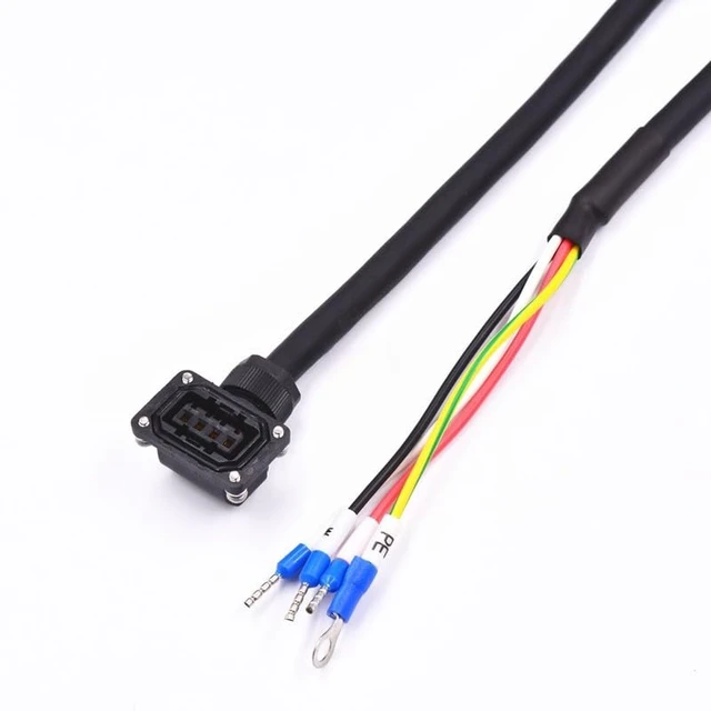 Alt view image 2 of 5 - Suitable for MR-J3/J4/JE-10A/20A/40A/70A Series Drive, Motor MR-PWS1CBL3Meter 5M10M 15M-A1-L/H Power Cable(MR-PWS1CBL-A1-L,10m)