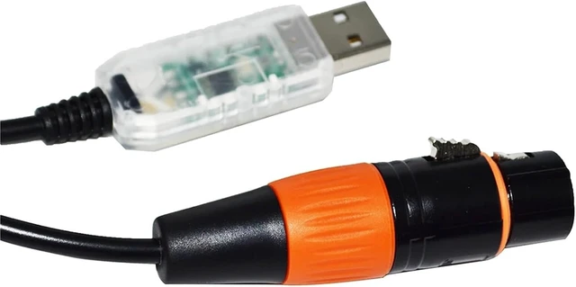 Alt view image 2 of 3 - USB RS485 to XLR 3P Female Socket DMX512 Cable Fixture QLC Q Light Controller+ Freestyler Stage Controller KABLE(3 metre,Color F)