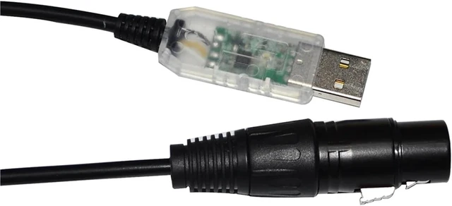 Alt view image 3 of 3 - USB RS485 to XLR 3P Female Socket DMX512 Cable Fixture QLC Q Light Controller+ Freestyler Stage Controller KABLE(3 metre,Color F)