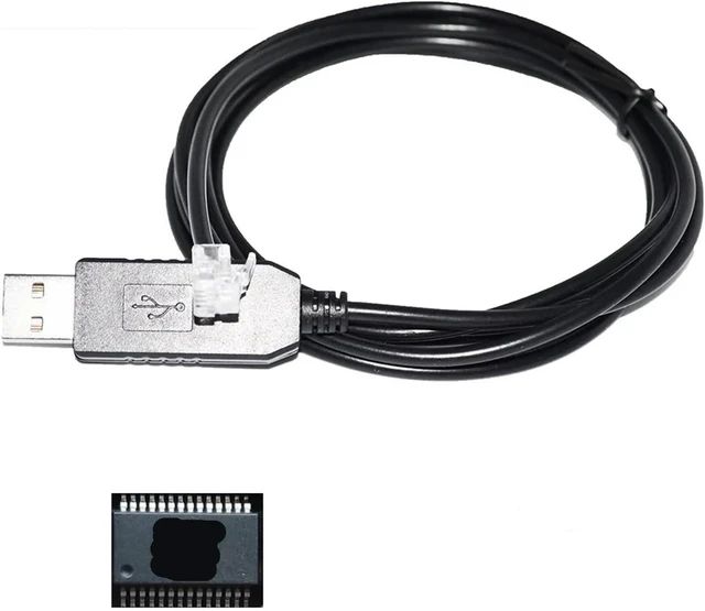 Main image of F&T>D*I FT232RL USB to 4-Pole RJ10 RS232 Serial Communication DEBUG Cable for SCHINDLER Elevator IDD X3 Diagnostics Interface to PC(1.8M,USB - RJ10)