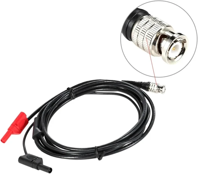 Alt view image 6 of 6 - Oscilloscope Probes Auto Test Cable HT30A BNC to Banana Adapter Dual Banana Head Multipurpose Test Line 1008C 6074BE 2D72