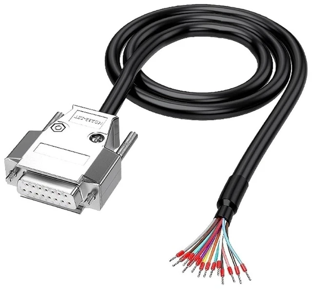 Main image of DB9 DB15 DB25 DB37 Connector M/F Serial Cable RS232 D-SUB 9 Pin 15 25 37 Male/Female Extension (Size : 5M, Color Metal Female)(10M)