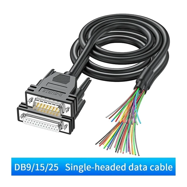 Alt view image 2 of 7 - DB9 DB15 DB25 DB37 Connector M/F Serial Cable RS232 D-SUB 9 Pin 15 25 37 Male/Female Extension (Size : 5M, Color Metal Female)(10M)