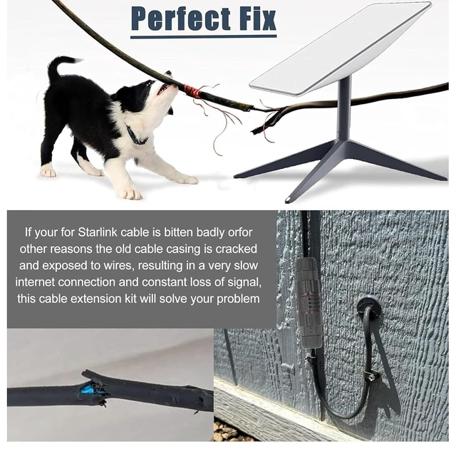 Alt view image 2 of 7 - Marhynchus SPX Plug to RJ45 Female Adapter Cable, 1200Mbps Transmissing Rate Ethernet Connection Cord Replacement Water Proof Design for Gen 2 Dish (150FT/46M)