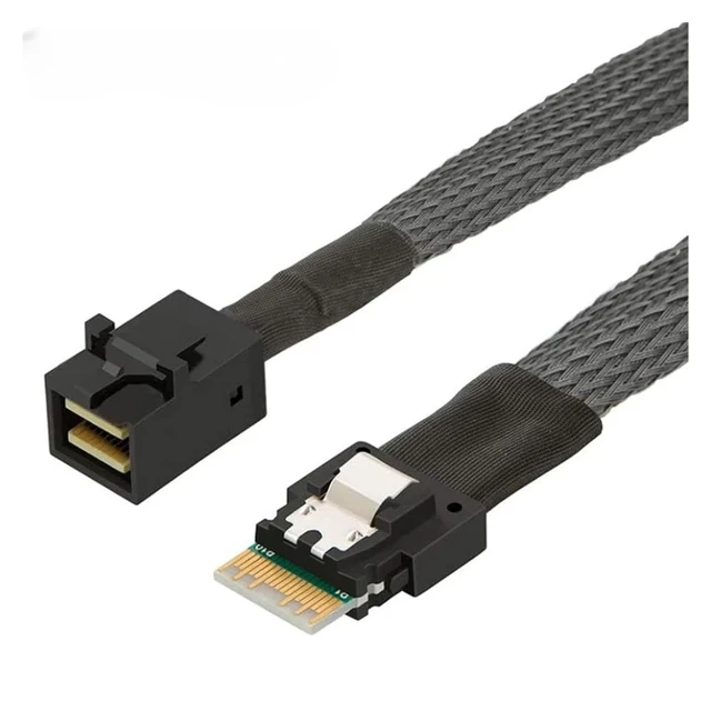 Alt view image 4 of 6 - PCIE4.0 S/AS HD SFF-8643 36PIN to Slimline S/AS SFF-8654 4i 38P Cord(0.5m)