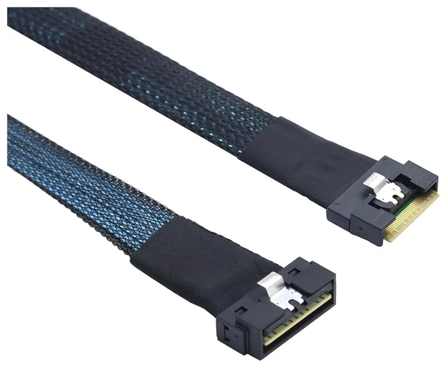 Main image of PCI-E Slimline S/AS 4.0 LP Low Profile SFF-8654 8i 74pin to Slimline SFF-8654 74Pin Server High-Speed Internal Connection Cord(0.5m)