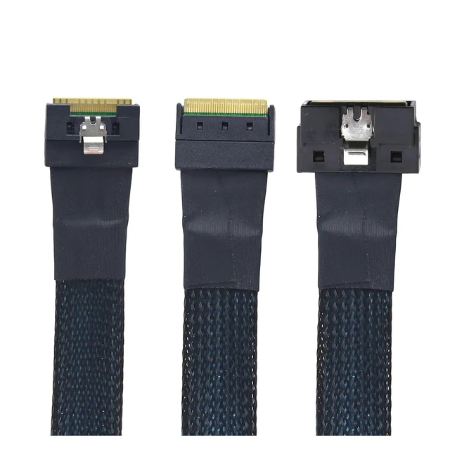 Alt view image 5 of 5 - PCI-E Slimline S/AS 4.0 LP Low Profile SFF-8654 8i 74pin to Slimline SFF-8654 74Pin Server High-Speed Internal Connection Cord(0.5m)