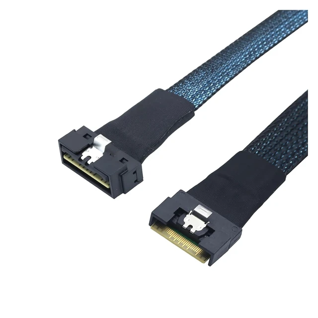 Alt view image 4 of 5 - PCI-E Slimline S/AS 4.0 LP Low Profile SFF-8654 8i 74pin to Slimline SFF-8654 74Pin Server High-Speed Internal Connection Cord(0.5m)