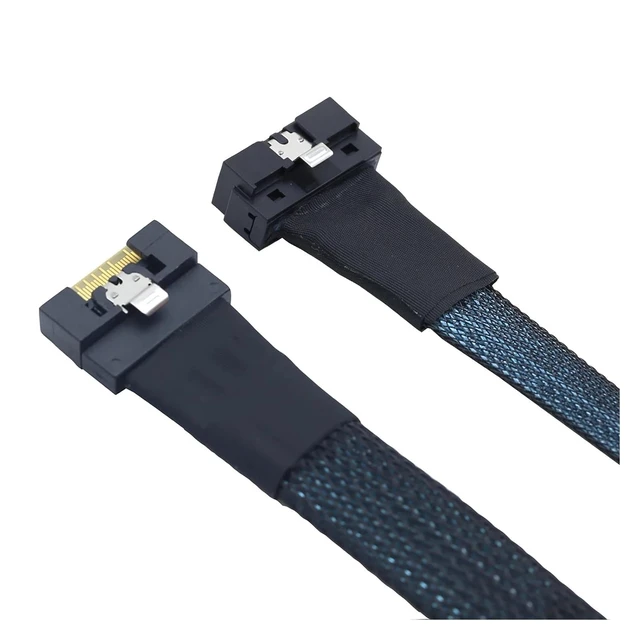Alt view image 3 of 5 - PCI-E Slimline S/AS 4.0 LP Low Profile SFF-8654 8i 74pin to Slimline SFF-8654 74Pin Server High-Speed Internal Connection Cord(0.5m)