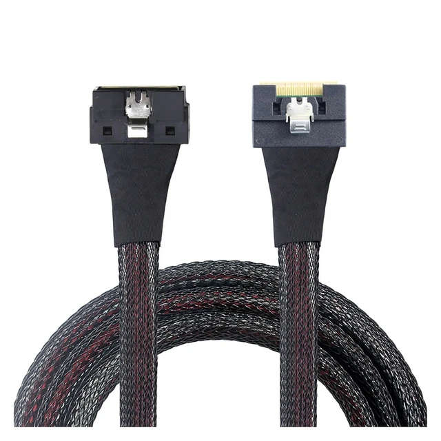 Alt view image 2 of 5 - PCI-E Slimline S/AS 4.0 LP Low Profile SFF-8654 8i 74pin to Slimline SFF-8654 74Pin Server High-Speed Internal Connection Cord(0.5m)