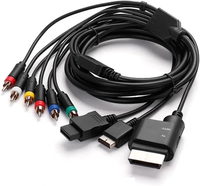 Alt view image 2 of 5 - Audio Video Component Cable For PS2 PS3 360 Wii/Wiiu