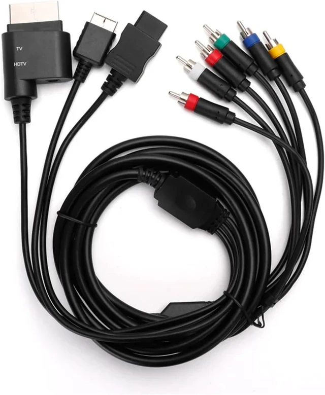 Alt view image 3 of 5 - Audio Video Component Cable For PS2 PS3 360 Wii/Wiiu