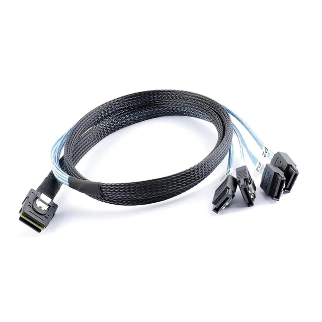 Alt view image 3 of 6 - S/AS 36P SFF 8087 to 4 SATA3 6G Array Card 1 Change 4 Data Connection Server Cables(0.75m)