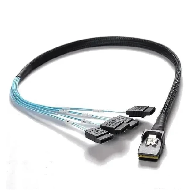 Alt view image 5 of 6 - S/AS 36P SFF 8087 to 4 SATA3 6G Array Card 1 Change 4 Data Connection Server Cables(0.75m)