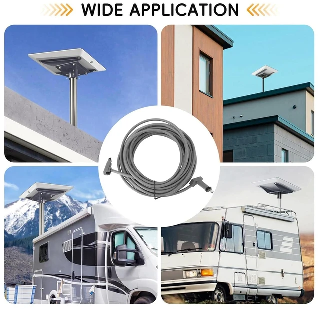 Alt view image 2 of 7 - Cable Professional Replacement, Extension Cable, Cable Wire Clips Kit for Rectangular Satellite V2 (30ft/9.2M)