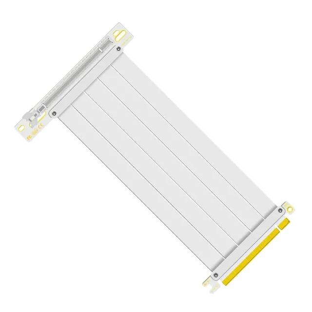 Alt view image 6 of 7 - PCIE 4.0 X16 Extension Cable PCI Graphics Card PCl-E X16 Riser Extension Cord 3.0/4.0 PCl-Express GPU Extension Cable(200mm,PCI-E 4.0 White)