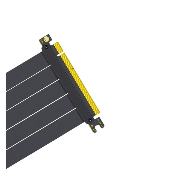 Alt view image 3 of 3 - Graphics Card Holder Vertical Mounting Steering Bracket Kit 200mm PCI-E 4.0 Extension for Chassis(PCI-E4.0 Bracket Bk)