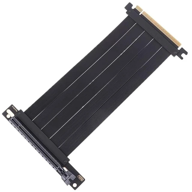 Main image of Full Speed PCIE 3.0 4.0 16x Riser Cable Graphics Card Extension Cable PCIE GPU Expansion Card Riser Shielded Extender(4.0 90 20cm)