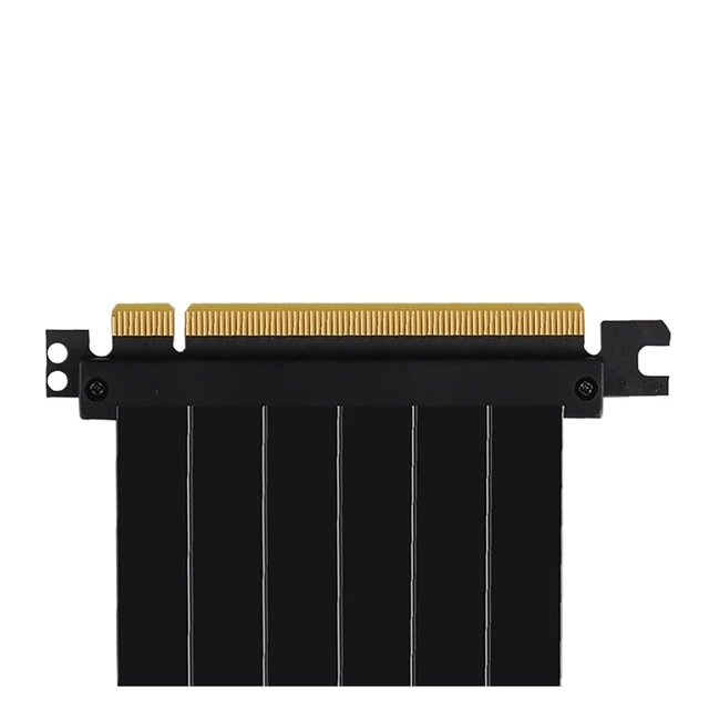 Alt view image 3 of 4 - Full Speed PCIE 3.0 4.0 16x Riser Cable Graphics Card Extension Cable PCIE GPU Expansion Card Riser Shielded Extender(4.0 90 20cm)