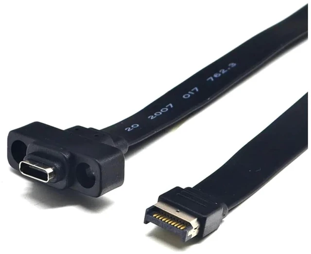 Main image of Connectors USB 3.1 Front Panel TY>pe E to TY>pe C Extension Cable Gen 2 10Gbps Internal Adapter Cable with 2 Screws 30cm/50cm/80cm(80cm)