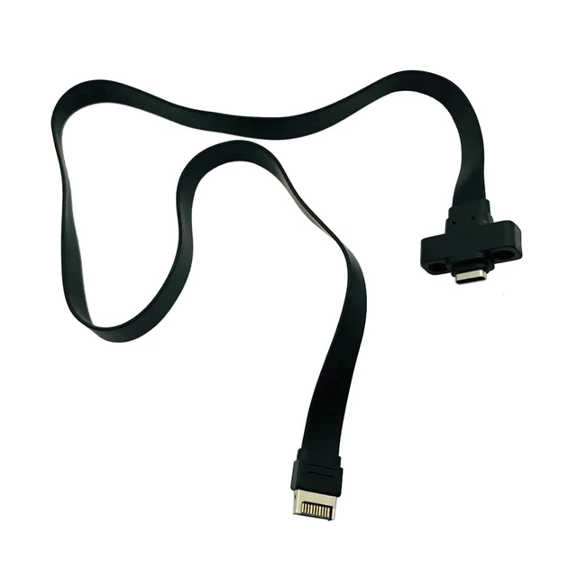 Alt view image 7 of 7 - Connectors USB 3.1 Front Panel TY>pe E to TY>pe C Extension Cable Gen 2 10Gbps Internal Adapter Cable with 2 Screws 30cm/50cm/80cm(80cm)