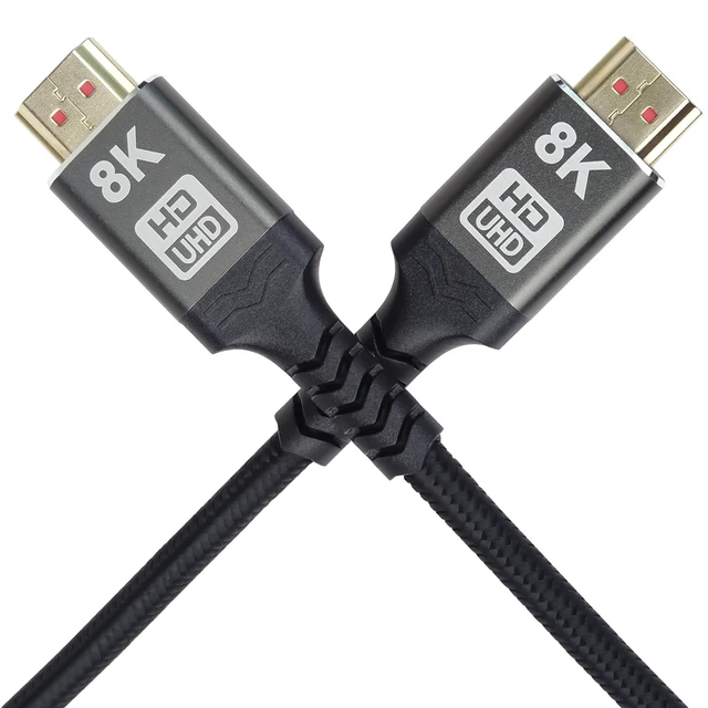 Alt view image 4 of 7 - PremiumCord 8K Ultra High Speed HDMI 2.1 Cable M/M 48Gbps with Ethernet, Video Resolution 8K @ 60Hz, Deep Colour, 3D, EDID, ARC, HDR, 3X Shielded, Textile Cable Braid, Gold-Plated, Length 7 m