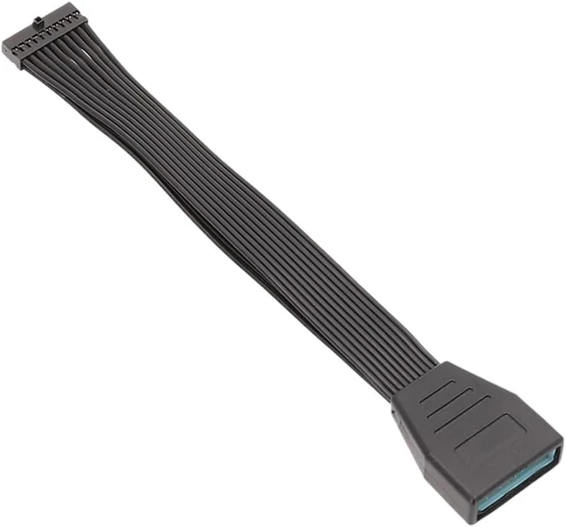 Alt view image 2 of 3 - USB3.0 Female to USB3.0 Male Extension Conversion Cable 19P 20Pin Motherboard Extension Adapter