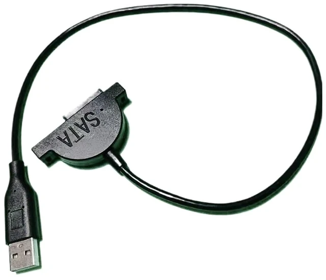 Main image of External Optical Drive Converter Cable USB Adapter USB 2.0 to Sata 6P+7P 13Pin CD DVD ROM Slimline Sata for Laptop
