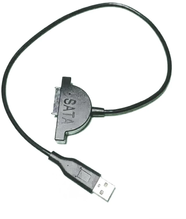 Alt view image 5 of 7 - External Optical Drive Converter Cable USB Adapter USB 2.0 to Sata 6P+7P 13Pin CD DVD ROM Slimline Sata for Laptop