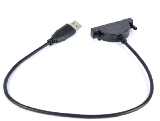 Alt view image 2 of 7 - External Optical Drive Converter Cable USB Adapter USB 2.0 to Sata 6P+7P 13Pin CD DVD ROM Slimline Sata for Laptop