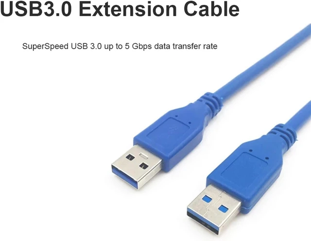 Alt view image 3 of 4 - 30/50/100CM USB Extension Cable 3.0 Fast Speed Data Cord USB 3 0 Male to Male Male to Female Computer Camera Printer Connector(Male to Male 50CM)
