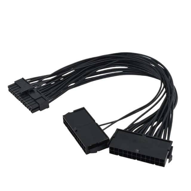 Alt view image 3 of 7 - 30CM PSU ATX 24Pin Power Supply Synchronizer Male to Female ATX Mining Supply Sync Starter ADD2PSU Riser for GPU