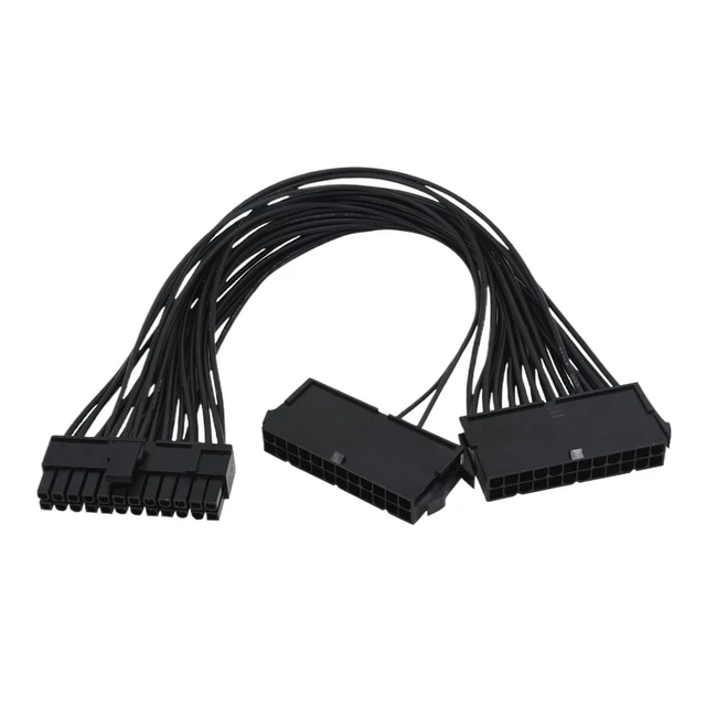 Alt view image 7 of 7 - 30CM PSU ATX 24Pin Power Supply Synchronizer Male to Female ATX Mining Supply Sync Starter ADD2PSU Riser for GPU