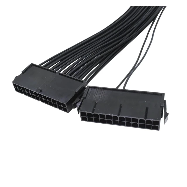 Alt view image 5 of 7 - 30CM PSU ATX 24Pin Power Supply Synchronizer Male to Female ATX Mining Supply Sync Starter ADD2PSU Riser for GPU