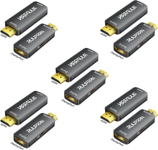 Main image of 5Pack HDMI to DisplayPort Adapter (4K@60Hz, 2K/1080P@120Hz ) Unidirectional