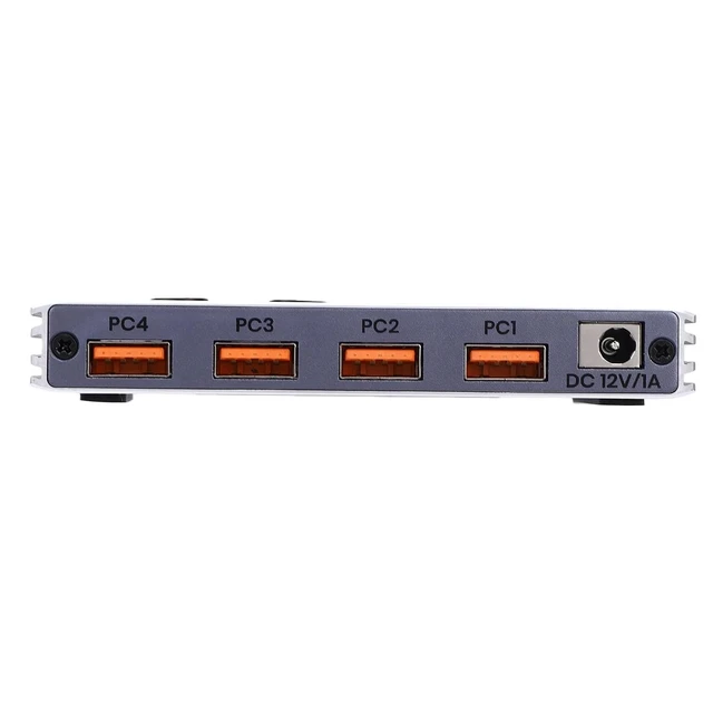 Alt view image 7 of 7 - Asixxsix USB 3.2 Transform Selector 4 Computers, 10Gbps (US Plug)