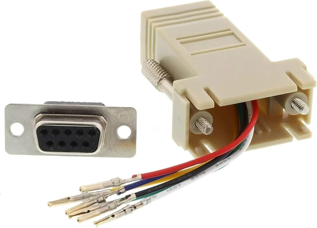 Alt view image 2 of 4 - 10 Pack db9 Female rs232 to rj11 rj12 6p6c 6 Wires Telephone Modular Adapter